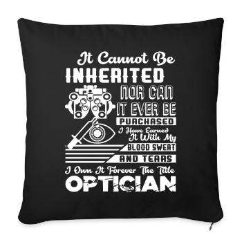 Optician Forever The Title Optician - Sofa pillowcase 17,3'' x 17,3'' (45 x 45 cm) - black - Front