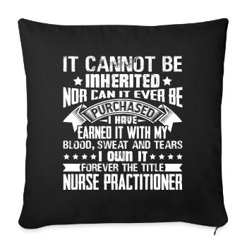 Forever The Title Nurse Practitioner - Sofa pillowcase 17,3'' x 17,3'' (45 x 45 cm) - black - Front