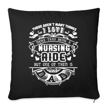 Nursing Aide Nursing Aide Dad - Sofa pillowcase 17,3'' x 17,3'' (45 x 45 cm) - black - Front