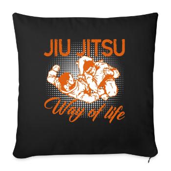 Jiu Jitsu Way Of Life - Sofa pillowcase 17,3'' x 17,3'' (45 x 45 cm) - black - Front