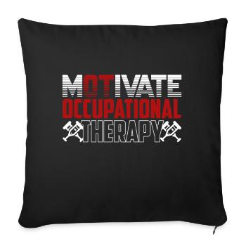 Motivate Occupational Therapy - Sofa pillowcase 17,3'' x 17,3'' (45 x 45 cm) - black - Front