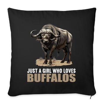 Buffalos Buffalo Büffel - Sofa pillowcase 17,3'' x 17,3'' (45 x 45 cm) - black - Front