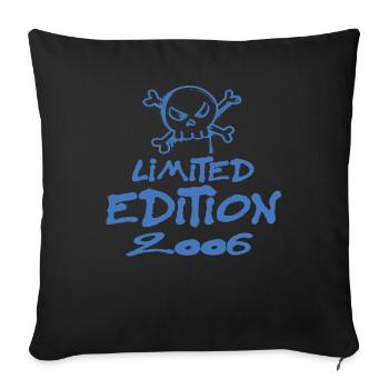 Limited Edition 2006 Birthday 2006 Born - Sofa pillowcase 17,3'' x 17,3'' (45 x 45 cm) - black - Front