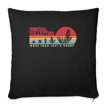 Minéral Collectionner plus qu’un minéral de loisir - Housse de coussin décorative 45 x 45 cm - noir - Devant