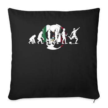 Mexique Mexique Cadeau mexicain Flag Football - Housse de coussin décorative 45 x 45 cm - noir - Devant