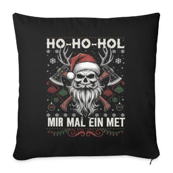 Ho Ho Prenons un hydromel - Housse de coussin décorative 45 x 45 cm - noir - Devant