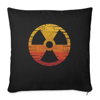 Retro Uranium Nuclear Power Plant Energy Nuclear - Sofa pillowcase 17,3'' x 17,3'' (45 x 45 cm) - black - Front