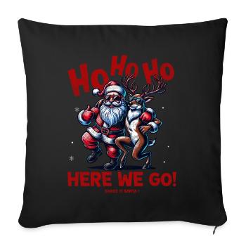 Santa Claus is dancing on xmas Christmas funny - Sofakissenbezug 45 x 45 cm - Schwarz - Vorne