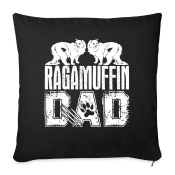 Ragamuffin Ragamuffin Dad - Sofa pillowcase 17,3'' x 17,3'' (45 x 45 cm) - black - Front