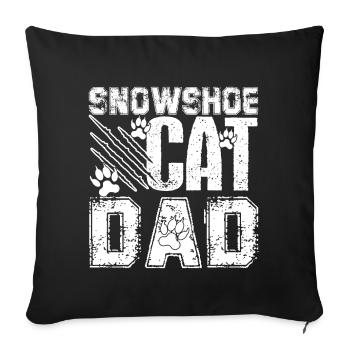 Snowshoe Cat Snowshoe Cat Dad - Sofa pillowcase 17,3'' x 17,3'' (45 x 45 cm) - black - Front
