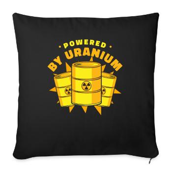 Propulsé par l’énergie de l’uranium Opérateur d’uranium - Housse de coussin décorative 45 x 45 cm - noir - Devant