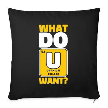 Que voulez-vous Centrale nucléaire Énergie Nucléaire - Housse de coussin décorative 45 x 45 cm - noir - Devant
