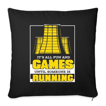Until Someone Is Running Energy Uranium Nuclear - Sofa pillowcase 17,3'' x 17,3'' (45 x 45 cm) - black - Front