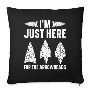 Arrowheads Collectible Arrowheads Collection - Sofa pillowcase 17,3'' x 17,3'' (45 x 45 cm) - black - Front