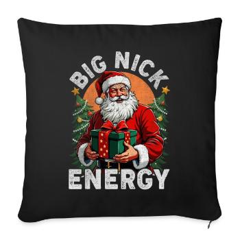 Big Nick Energy Funny Santa Claus Christmas - Sofa pillowcase 17,3'' x 17,3'' (45 x 45 cm) - black - Front