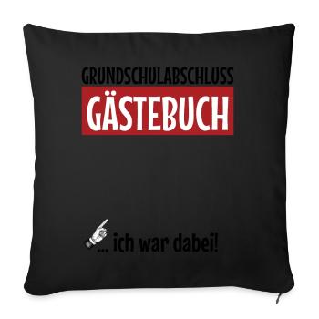 4th Grade Primary School Graduation Guestbook - Sofa pillowcase 17,3'' x 17,3'' (45 x 45 cm) - black - Front
