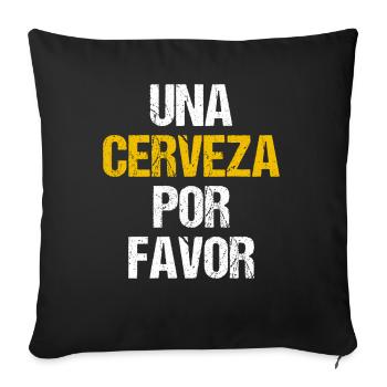 Emmenez-moi en Espagne. Immédiatement ! | Amusement - Housse de coussin décorative 45 x 45 cm - noir - Devant