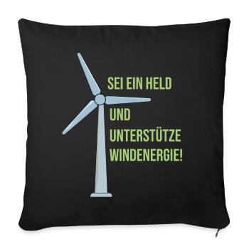 Une bouffée d’air frais pour l’avenir | Partisans de la - Housse de coussin décorative 45 x 45 cm - noir - Devant