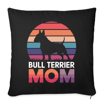 Bull Terrier Dire Drôle Bull Terrier Cadeau - Housse de coussin décorative 45 x 45 cm - noir - Devant