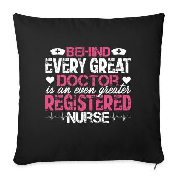 Registered Nurse Great Registered Nurse - Sofa pillowcase 17,3'' x 17,3'' (45 x 45 cm) - black - Front