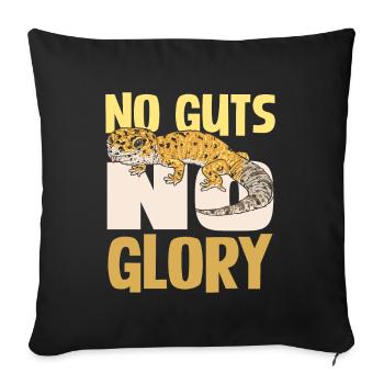 No Guts No Glory Gecko Adventure - Sofa pillowcase 17,3'' x 17,3'' (45 x 45 cm) - black - Front