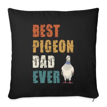 Best pigeon dad ever - Sofa pillowcase 17,3'' x 17,3'' (45 x 45 cm) - black - Front