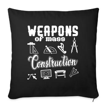 Architect Weapons Of Mass Construction - Sofa pillowcase 17,3'' x 17,3'' (45 x 45 cm) - black - Front