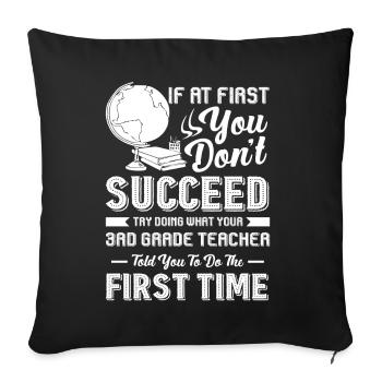 3rd Grade Teacher Proud 3rd Grade Teacher - Sofa pillowcase 17,3'' x 17,3'' (45 x 45 cm) - black - Front