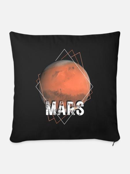 Mars Planet - Sofakissenbezug 45 x 45 cm - Schwarz