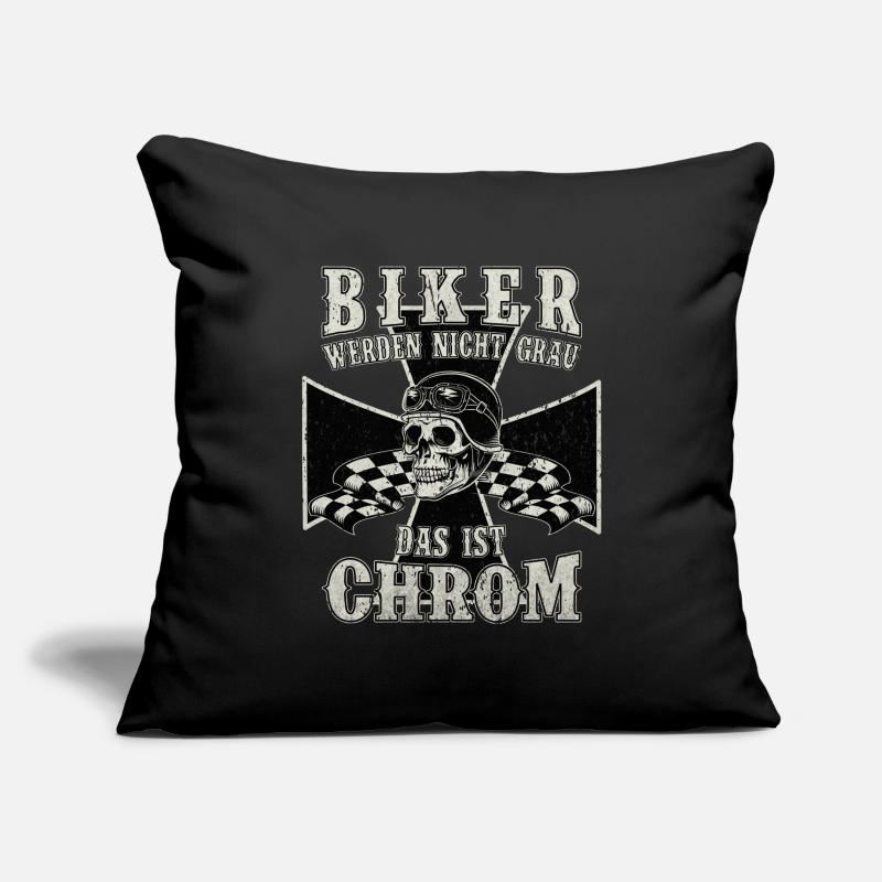 Biker werden nicht Grau das ist Chrom | Biker Sofakissenbezug 45 x 45 cm