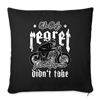 Nous regrettons seulement les manèges que nous n’avons pas faits | Cycliste - Housse de coussin décorative 45 x 45 cm - noir - Devant
