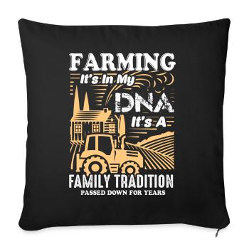 Farming It's In My DNA Cool Farmer - Sofa pillowcase 17,3'' x 17,3'' (45 x 45 cm) - black - Front