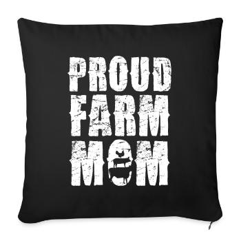 Proud Farm Mama Statement - Sofa pillowcase 17,3'' x 17,3'' (45 x 45 cm) - black - Front