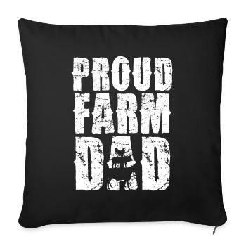 Fier agriculteur Père Agriculteur Père agriculteur - Housse de coussin décorative 45 x 45 cm - noir - Devant