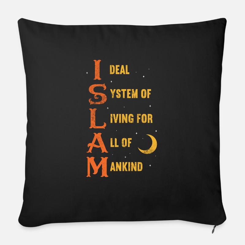 Muslim - Sofakissenbezug 45 x 45 cm - Schwarz