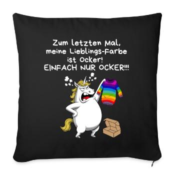 Carnival Birthday Unicorn Funny Gift Comic - Sofa pillowcase 17,3'' x 17,3'' (45 x 45 cm) - black - Front