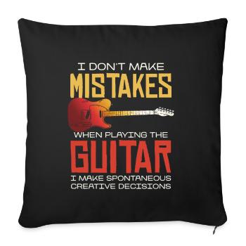 Pas d’erreurs en jouant de la guitare - Housse de coussin décorative 45 x 45 cm - noir - Devant