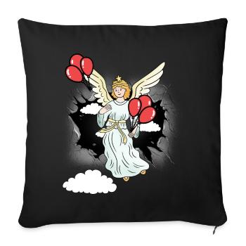 Emgel ballons célestes mystiques spirituels - Housse de coussin décorative 45 x 45 cm - noir - Devant