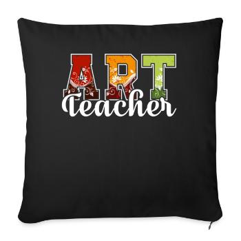 Awesome Art Teacher - Sofa pillowcase 17,3'' x 17,3'' (45 x 45 cm) - black - Front