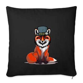 Tyrolean Alps Fox Foxes Austria Switzerland - Sofa pillowcase 17,3'' x 17,3'' (45 x 45 cm) - black - Front