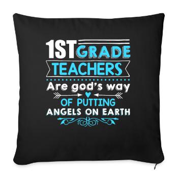 Proud To Be 1st Grade Teacher - Sofa pillowcase 17,3'' x 17,3'' (45 x 45 cm) - black - Front