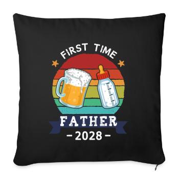First Time Father 2028 - Sofakissenbezug 45 x 45 cm - Schwarz - Vorne