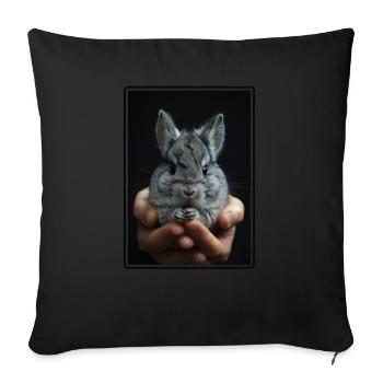 Chinchillas Chinchilla - Housse de coussin décorative 45 x 45 cm - noir - Devant