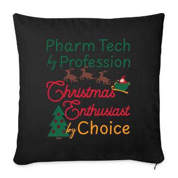 Technicien en pharmacie Noël Noël - Housse de coussin décorative 45 x 45 cm - noir - Devant