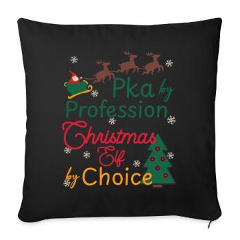 PKA Noël Noël Elfe - Housse de coussin décorative 45 x 45 cm - noir - Devant