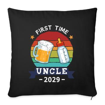 Première fois oncle 2029 - Housse de coussin décorative 45 x 45 cm - noir - Devant
