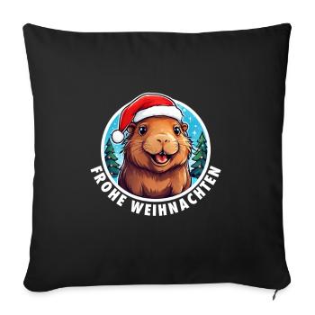 Weihnachten - Sofakissenbezug 45 x 45 cm - Schwarz - Vorne