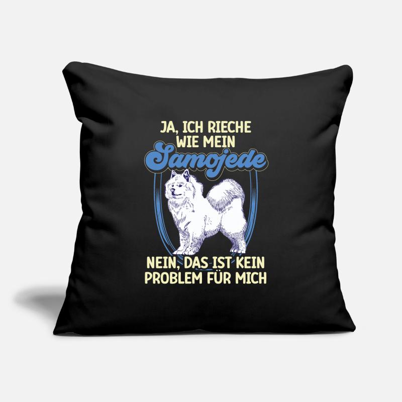 Samoyède Samoyède Spitz Odeur de Samoyède Housse de coussin décorative 45 x 45 cm
