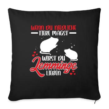 You'll like lemmings Vole lemming - Sofa pillowcase 17,3'' x 17,3'' (45 x 45 cm) - black - Front