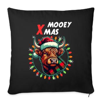 Noël de Noël de Noël de Noël - Housse de coussin décorative 45 x 45 cm - noir - Devant